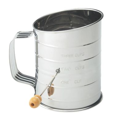 3 cup Crank Flour Sifter