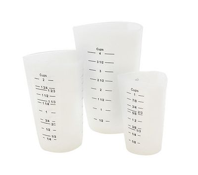 1, 2, &amp; 4 cup Silicone Measuring Cups