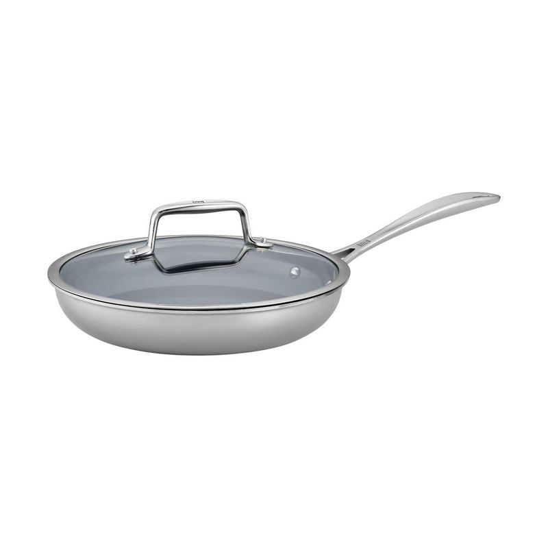 Zwilling J.A. Henckels 9.5" Ceramic &amp; Stainless Steel Non-Stick Frying Pan with Lid