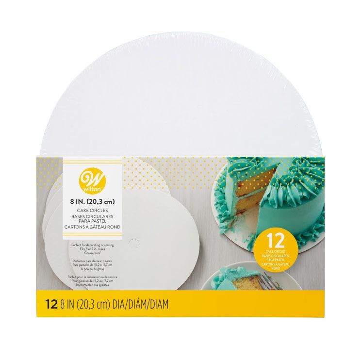 8" Cardboard Cake Rounds, set of 12