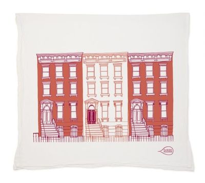 Red Brownstone Dishtowel