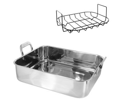 15.5x12.25" Roasting Pan with Non-Stick Rack