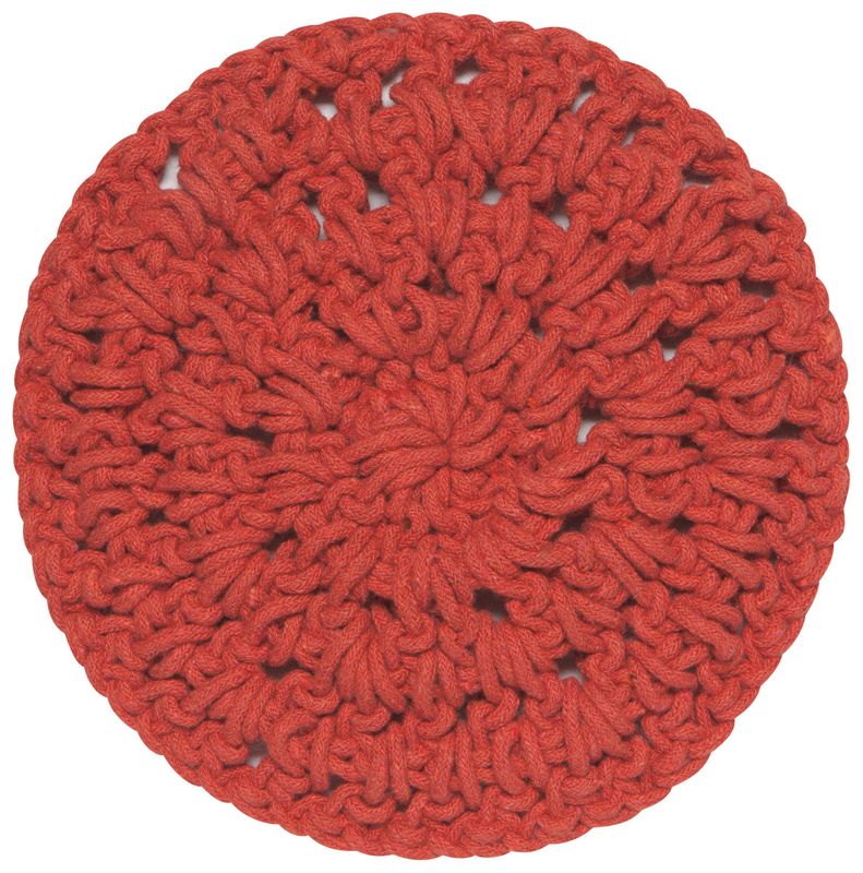 Clay Red Crochet Trivet
