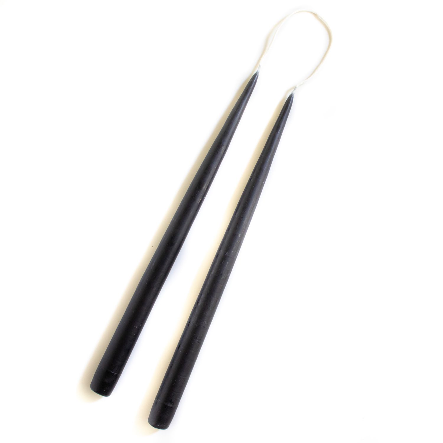 13" Black Candles, set of 2
