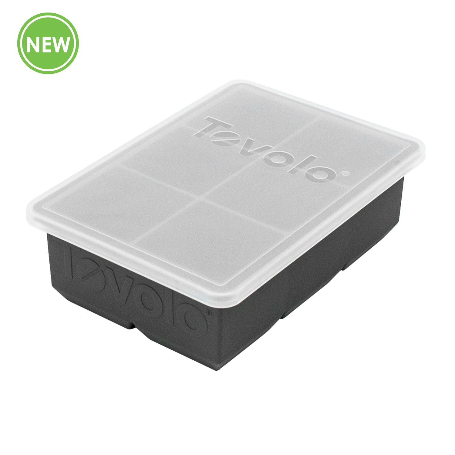 Charcoal Grey King Ice Cube Tray with Lid
