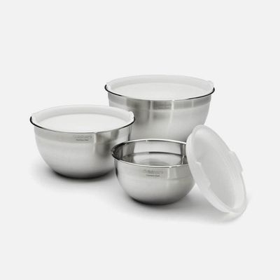 Cuisinart Stainless Steel Mixing Bowls with Lids, set of 3