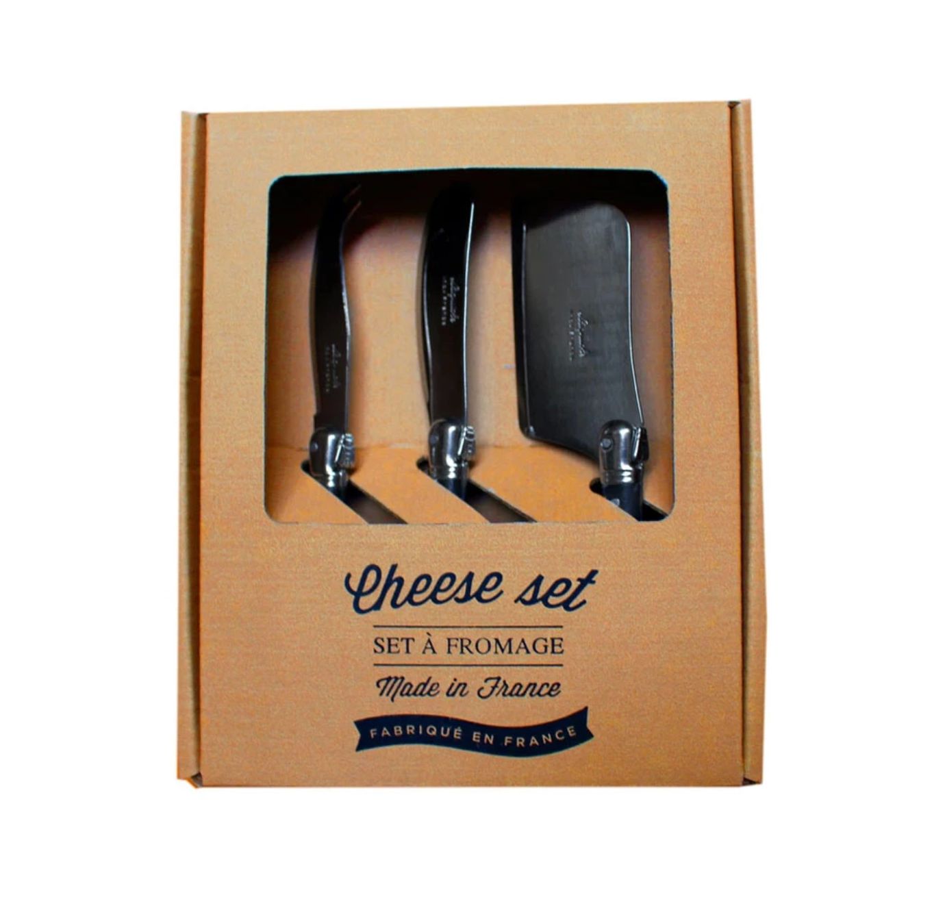 Black Marble Cheese Knives, set of 3