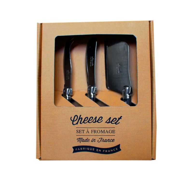 Black Marble Cheese Knives, set of 3