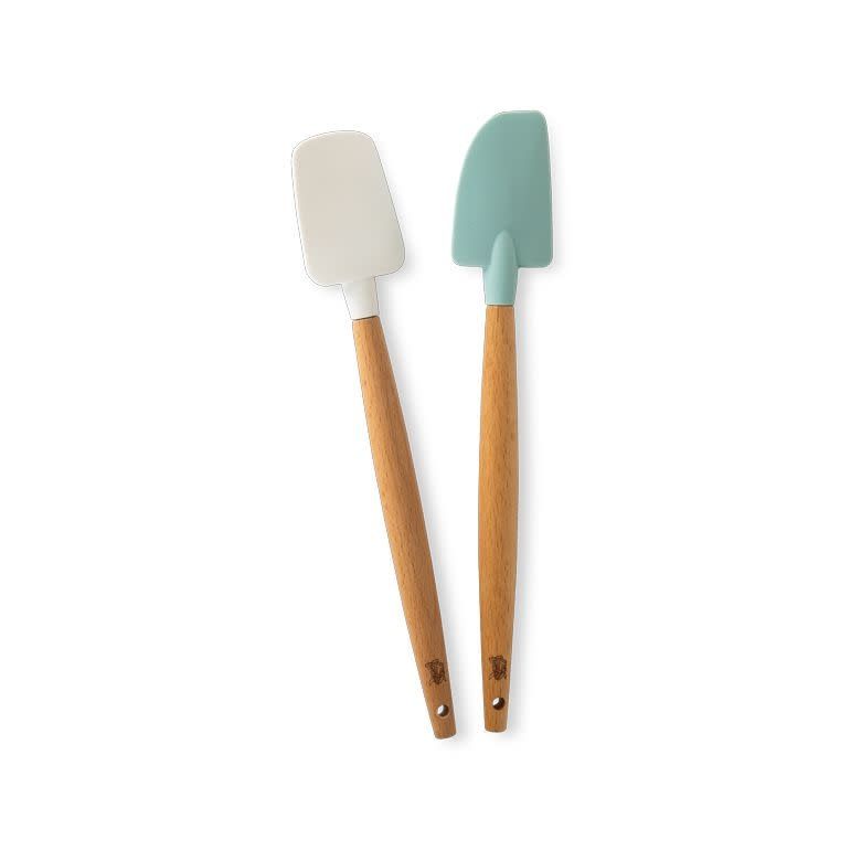 White &amp; Mint Mini Spatulas, set of 2