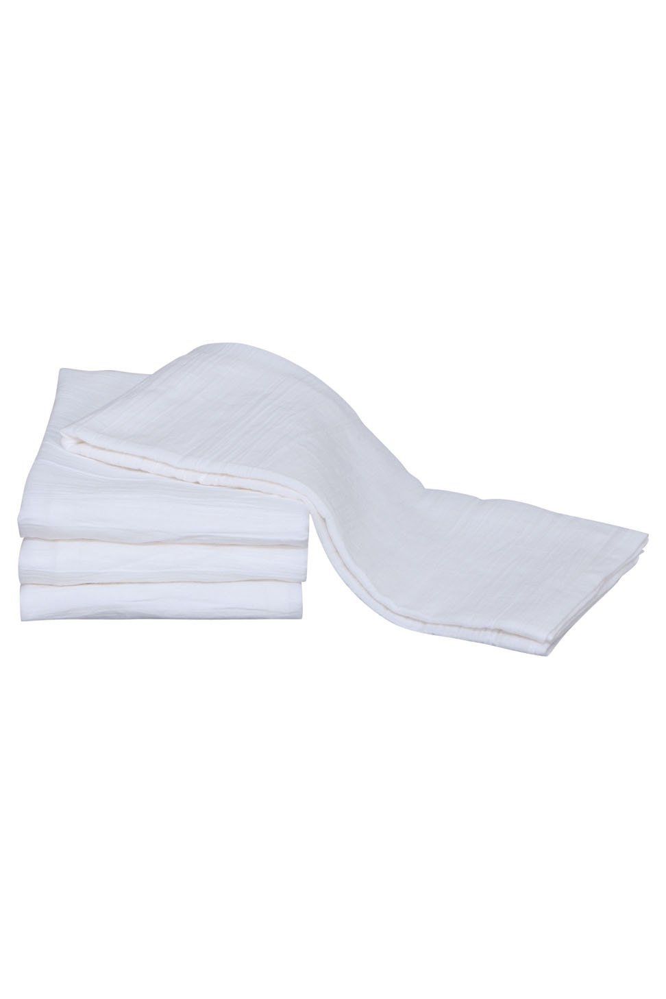 White Jumbo Floursack Towels, set of 4