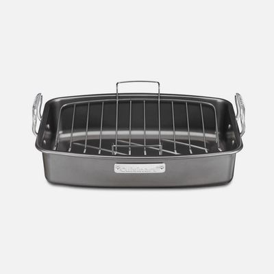 17x13" Non-Stick Roasting Pan with V Roasting Rack