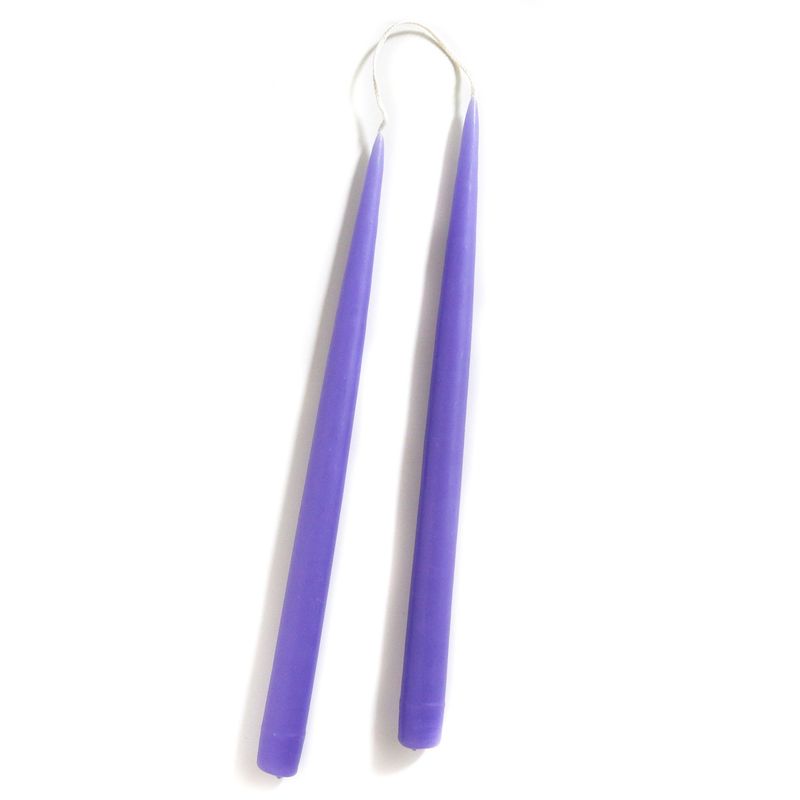 13" Lavender Candles, set of 2