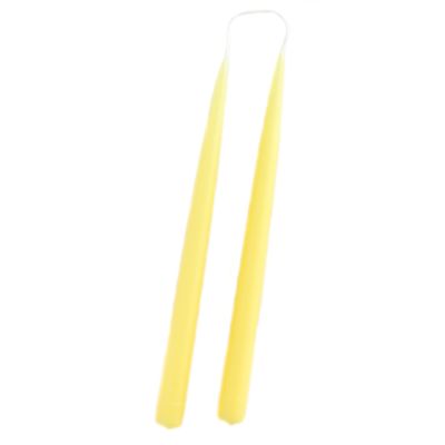 13" Butter Yellow Candles, set of 2