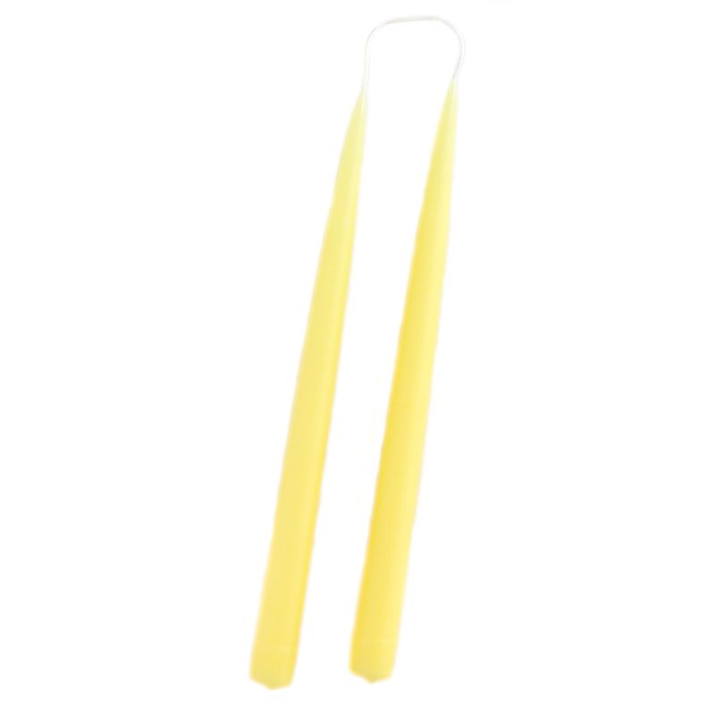 13" Butter Yellow Candles, set of 2