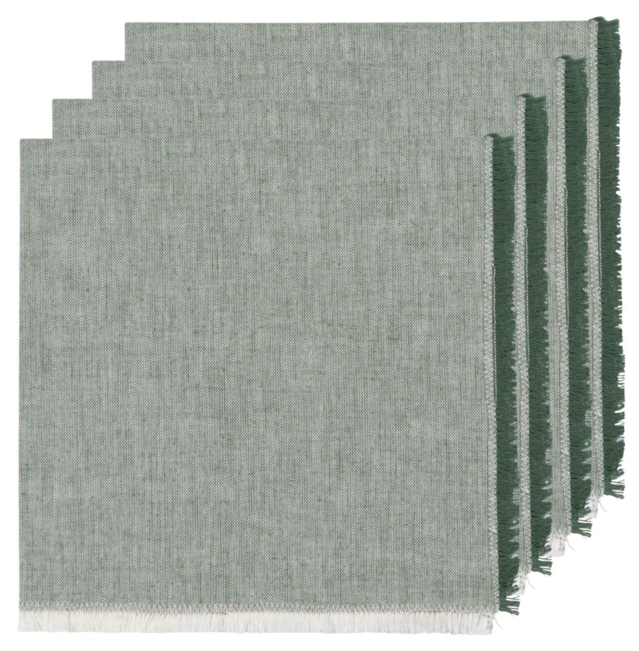 Jade Green Chambray Napkins, set of 4