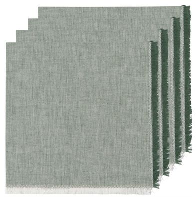 Jade Green Chambray Napkins, set of 4