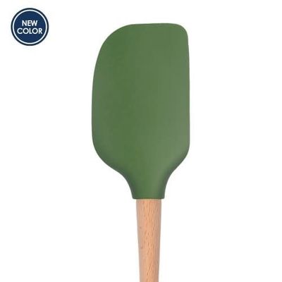 Pesto Green Silicone Spatula with Wood Handle