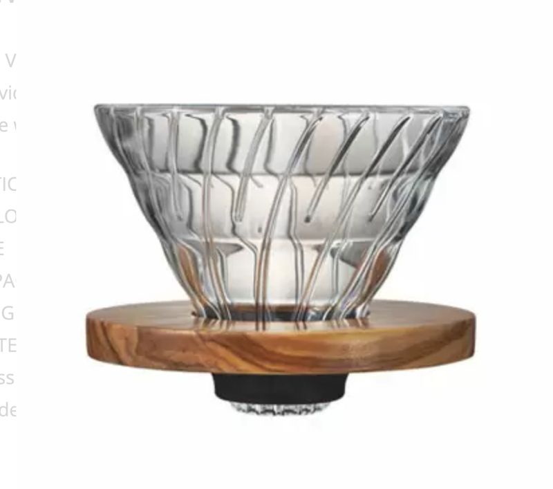 Olive Wood &amp; Glass #2 Pourover