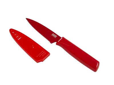 Apple Red Serrated Paring Knife