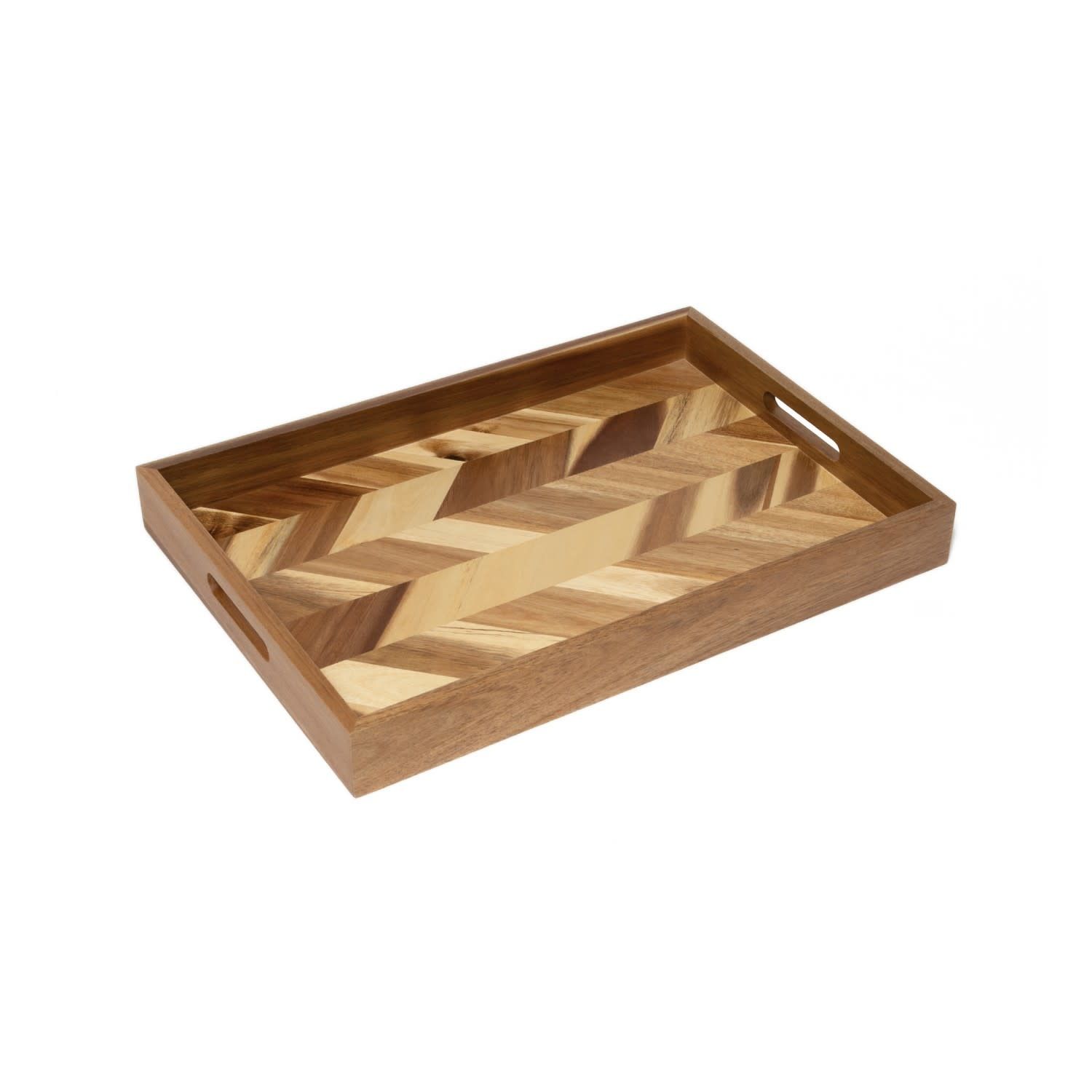 Acacia Herringbone Serving Tray