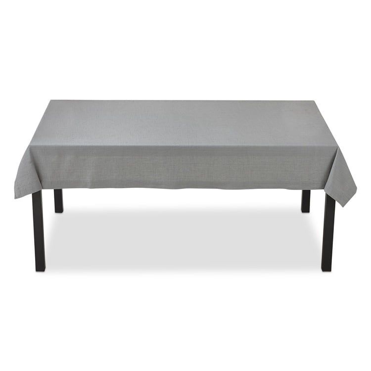 84x60" Grey Slub Tablecloth