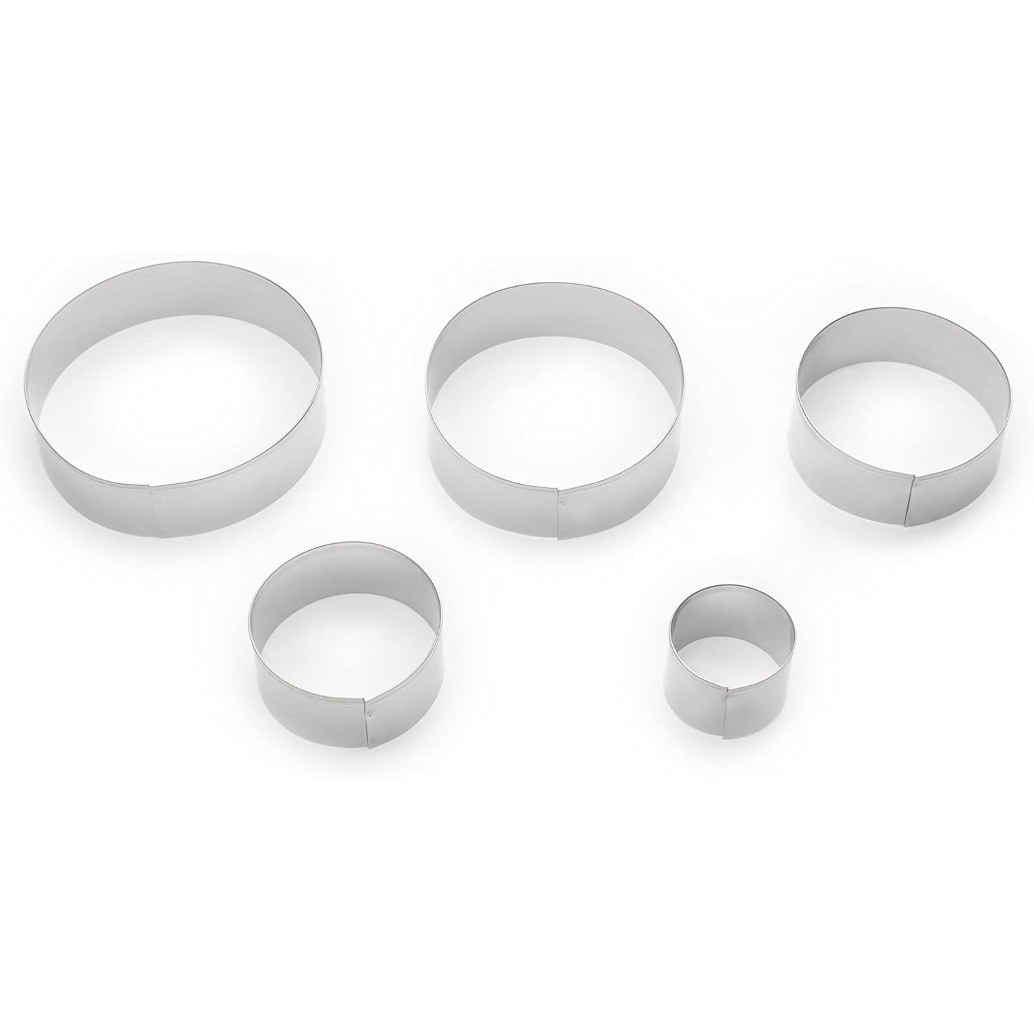 Circular Cookie Cutters, set of 5