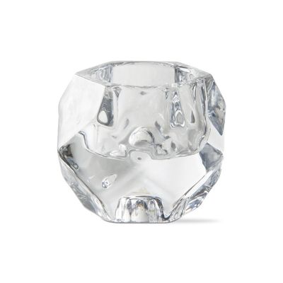 Glass Reversible Tealight &amp; Candle Holder