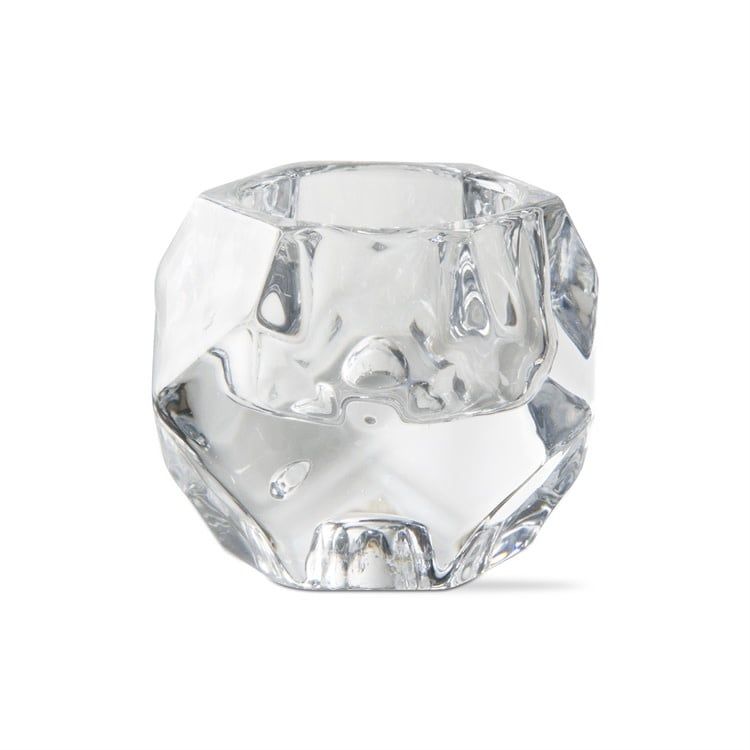 Glass Reversible Tealight &amp; Candle Holder