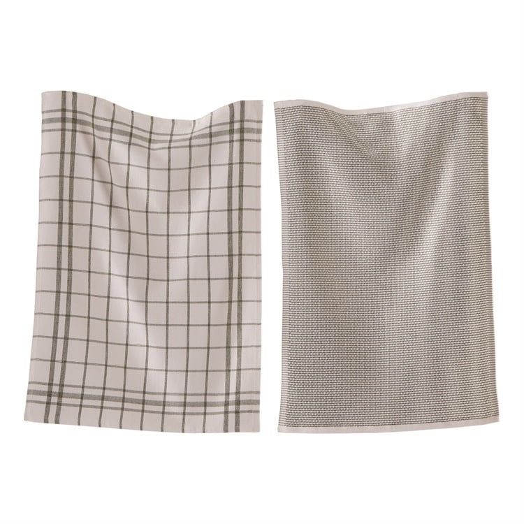 Black Terry Dishtowels, set of 2
