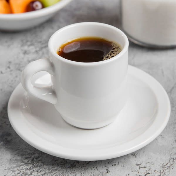 White Espresso Cup &amp; Saucer