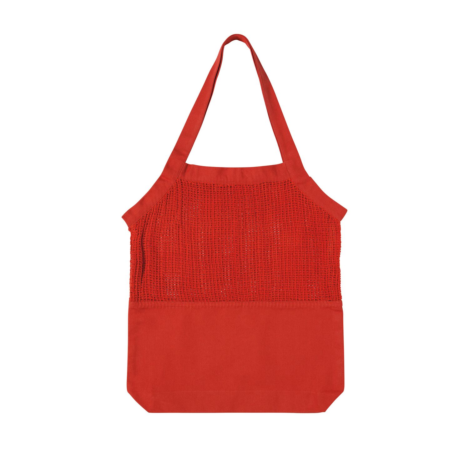 Clay Red Woven Mesh Market Tote