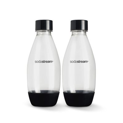 0.5 liter Black Dishwasher Safe Sodastream Bottles, set of 2
