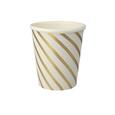 Gold Swirl Paper Cups, set of 8