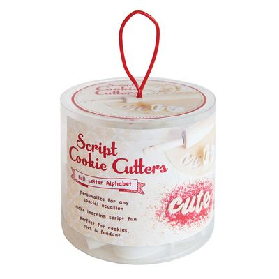 Script Cookie Cutters, set of 26