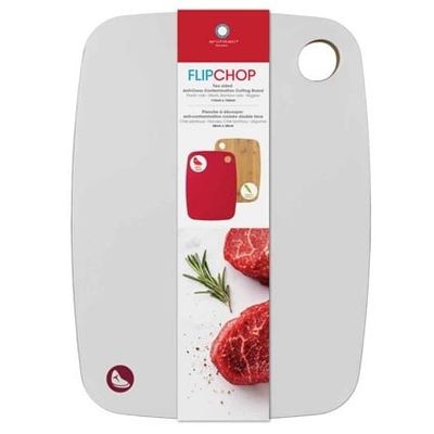 11x15" Flip Chop Wood &amp; White Plastic Cutting Board