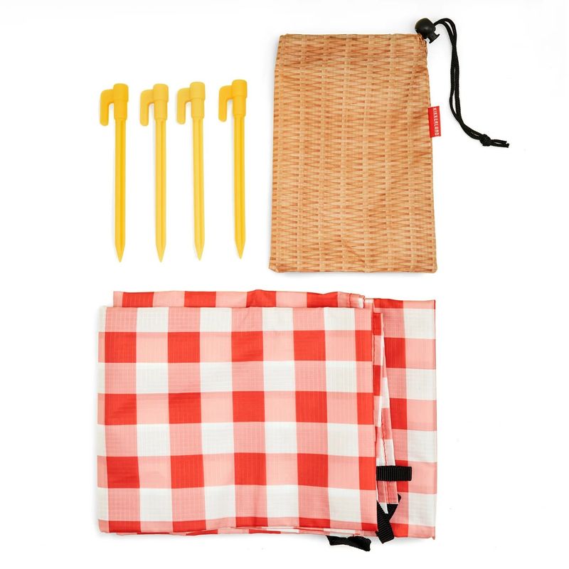 76"x53" Red Gingham Picnic Blanket