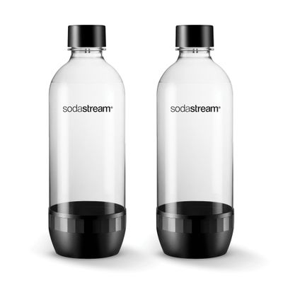 1 liter Black Sodastream Bottles, set of 2