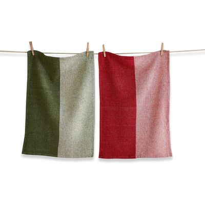 Red &amp; Green Dishtowels, set of 2