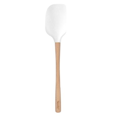 White Silicone Spatula with Wood Handle