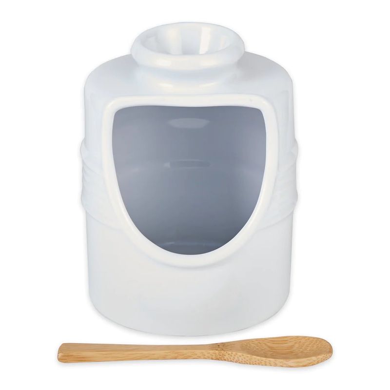 Large White Salt Pig