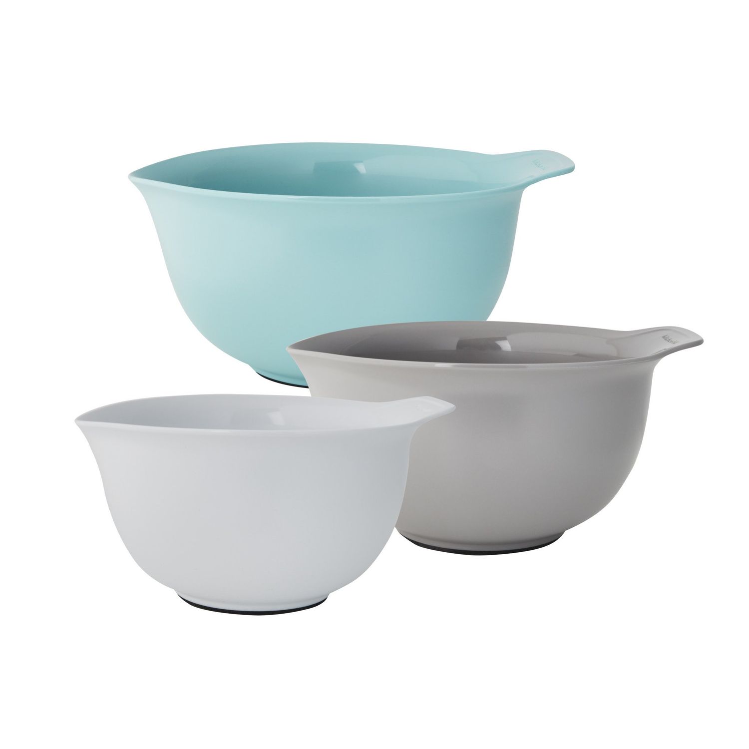 Grey, Aqua, &amp; White Mixing Bowls