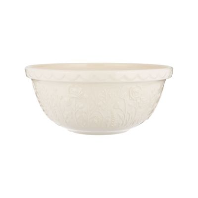 Cream 12" Rose Mixing Bowl