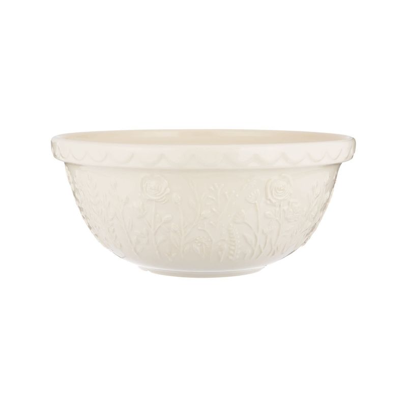Cream 12" Rose Mixing Bowl