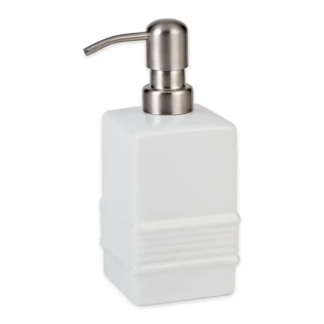 White Ceramic Soap Dispenser