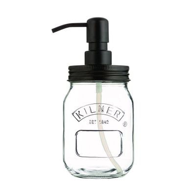 Black Canning Jar Soap Dispenser