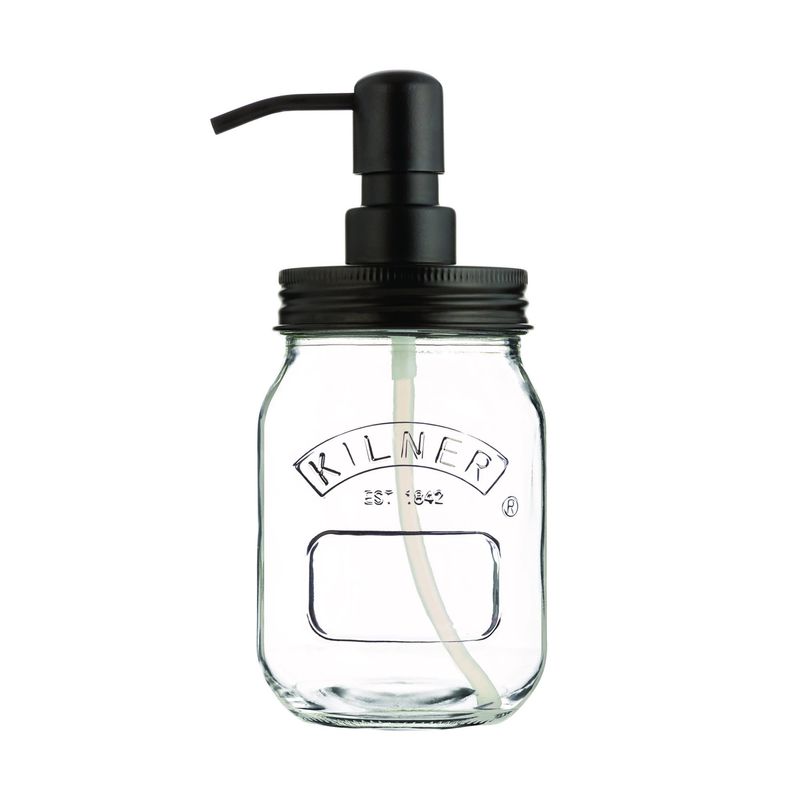 Black Canning Jar Soap Dispenser