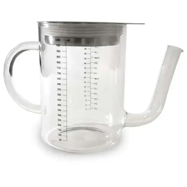 4 cup Glass Fat Separator with Strainer
