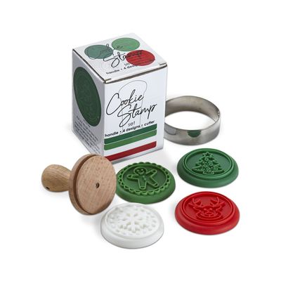 Christmas Cookie Cutters &amp; Stamps Set