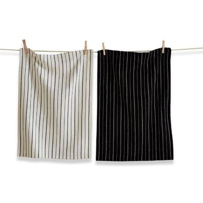 Black Tie Stripe Dishtowels, set of 2