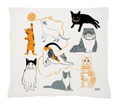 Claudia Pearson Cats Dishtowel